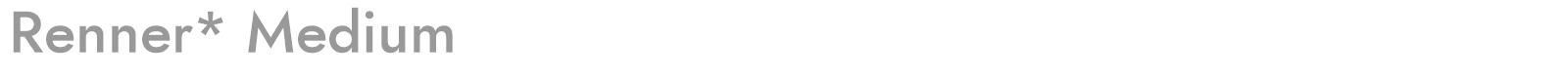 Renner* font preview